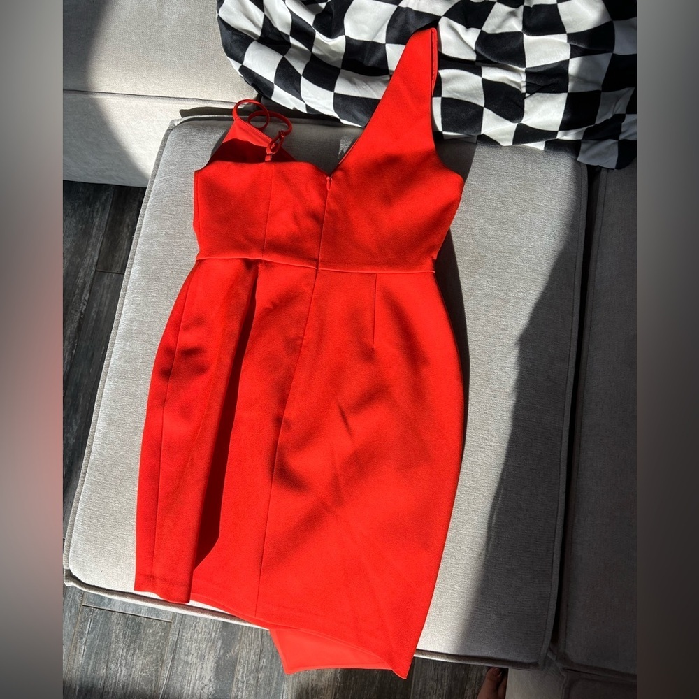 BCBGMaxAzria Red Asymmetrical Dress - Picture 6 of 7